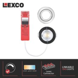Lexco Tania Tilt  Fire Rated LED Downlight Polished Chrome 6W 600lm