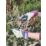 ClipGlove General Purpose  Womens Synthetic Leather Gardening Gloves Blue / Cream Small