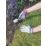 ClipGlove General Purpose  Womens Synthetic Leather Gardening Gloves Blue / Cream Small