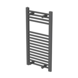 Flomasta 800mm x 400mm 1041BTU Anthracite Flat  Towel Radiator