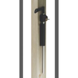 GateMate Advanced Hardware Lockable Drop Bolt  Black & Stainless Steel 600mm