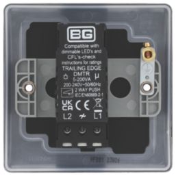 British General Nexus Metal 1-Gang 2-Way LED Dimmer Switch  Matt Black