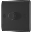 British General Nexus Metal 1-Gang 2-Way LED Dimmer Switch  Matt Black
