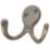 Smith & Locke Double Robe Hooks Satin Nickel 55mm 5 Pack