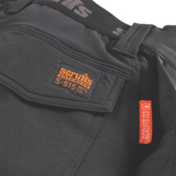 Scruffs Tech Holster Stretch Work Trousers Black 34" W 32" L