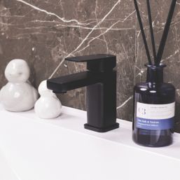 ETAL Lanza Matt Black 155mm Standard Lever Mono Basin Mixer Tap