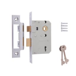 ERA  3 Lever Chrome Effect Mortice Sashlock 64mm Case - 44mm Backset