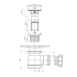 McAlpine  Shower Trap Chrome 70mm