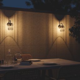 Calex Rome Outdoor Wall Light Black