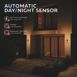 Calex Rome Outdoor Wall Light Black