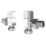 ETAL Swelt 15mm x 1/2" Chrome Angled Designer Manual Radiator Valve Head & Body  2 Pack