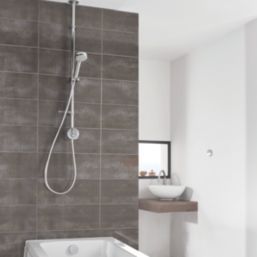 Aqualisa Smart Link Gravity-Pumped Ceiling-Fed Chrome Thermostatic Shower & Bath Filler