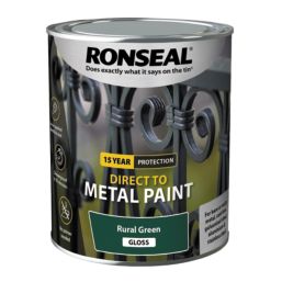 Ronseal 750ml Rural Green Gloss Anti Corrosive Metal Paint
