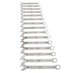 Milwaukee MAX BITE Mixed Metric Combination Spanner Set 15 Pieces