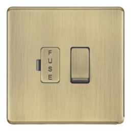 LAP  13A Switched Fused Spur  Antique Brass with Colour-Matched Inserts