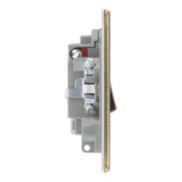 LAP  13A Switched Fused Spur  Antique Brass with Colour-Matched Inserts