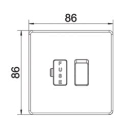 LAP  13A Switched Fused Spur  Antique Brass with Colour-Matched Inserts
