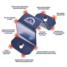 Squire Wall Anchor Blue Large 283mm