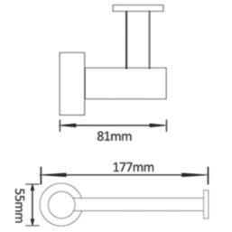 ETAL  Toilet Roll Arm Stainless Steel