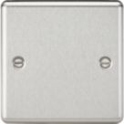 Knightsbridge  1-Gang Blanking Plate Brushed Chrome