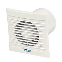Vent-Axia 441625 Lo-Carbon Silhouette 100mm Axial Bathroom Extractor Fan with Timer White 230V