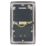 Hager  WRSO100BSB 1-Gang Dual Voltage Shaver Socket 115/230V ACV Brushed Steel with Black Inserts