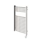 Flomasta 800mm x 500mm 853BTU Chrome Curved Electric Towel Radiator