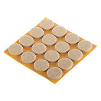 Fix-O-Moll Natural Round Self-Adhesive Parquet Gliders 22 x 22mm 16 Pack