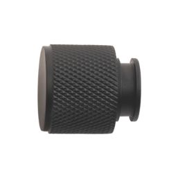 Elite Knobs & Handles Kensington Knurled Cabinet Knob Matt Black 25mm