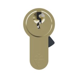 Smith & Locke Fire Rated 1 Star Double Double Cylinder Lock 45-50 (95mm) Polished Brass