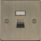 Knightsbridge  1-Gang RJ45 Ethernet Socket Antique Brass