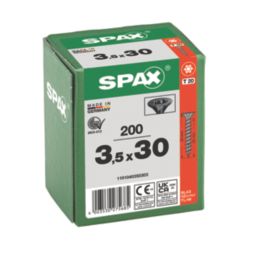 Spax Blax PZ Countersunk Self Drilling Wood Screws 3.5mm x 30mm 200 Pack