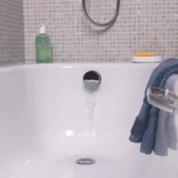 ETAL Freeflow Chrome Round Head Bath Overflow Filler Tap  With Pop-Up Waste