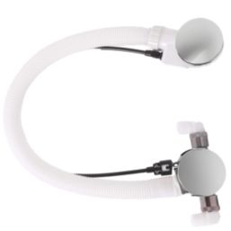 ETAL Freeflow Chrome Round Head Bath Overflow Filler Tap  With Pop-Up Waste