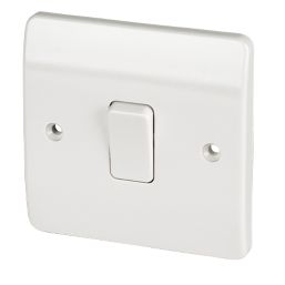 MK Logic Plus 10AX 1-Gang 1-Way Light Switches  White  5 Pack