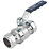 Pegler PB300 Compression Full Bore 28mm Lever Ball Valve with Blue Handle