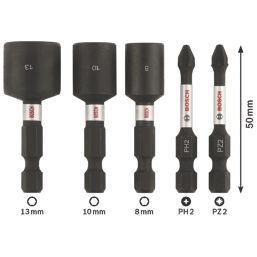 Bosch Impact Control Screwdriver Bits & Nutsetters 5 Piece Set