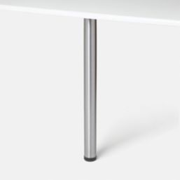 Essentials Worktop Leg Brushed Chrome 875-900mm