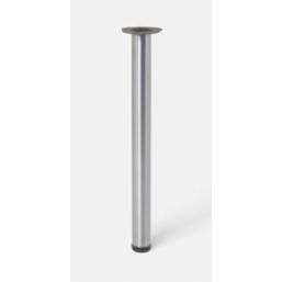 Essentials Worktop Leg Brushed Chrome 875-900mm