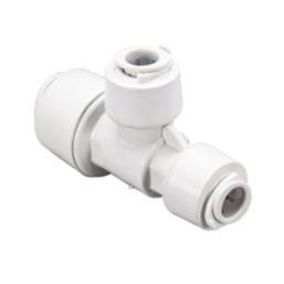 FloPlast FloFit+ Plastic Push-Fit Reducing Tee 15mm x 10mm x 10mm