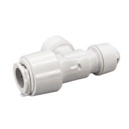 FloPlast FloFit+ Plastic Push-Fit Reducing Tee 15mm x 10mm x 10mm