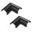 D-Line Black Micro+ Trunking Flat Bends 20mm x 10mm 2 Pack
