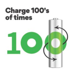 GP Batteries Recyko Rechargeable AA 1.2V Ni-MH Batteries 4 Pack