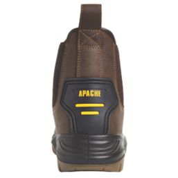 Apache AP715SM Size 9  Brown Water-Resistant Steel Toe Cap Safety Dealer Boots