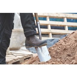 Apache AP715SM Size 9  Brown Water-Resistant Steel Toe Cap Safety Dealer Boots