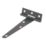 Black Powder-Coated Light Duty Tee Hinges 102mm 2 Pack