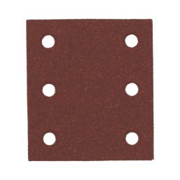 Flexovit  A203F 60 Grit 6-Hole Punched Multi-Material Sanding Sheets 114mm x 102mm 5 Pack
