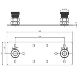 Highlife Bathrooms  In-Wall Shower Fixing Plate Chrome