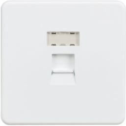 Knightsbridge  1-Gang RJ45 Ethernet Socket Matt White