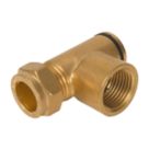 Essentials Brass Gas Hob Restrictor Elbow 15mm x 56mm
